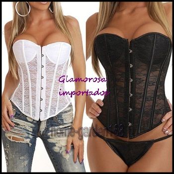 Corset bustier top lace up boned body•