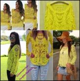 Blusa em renda total•
